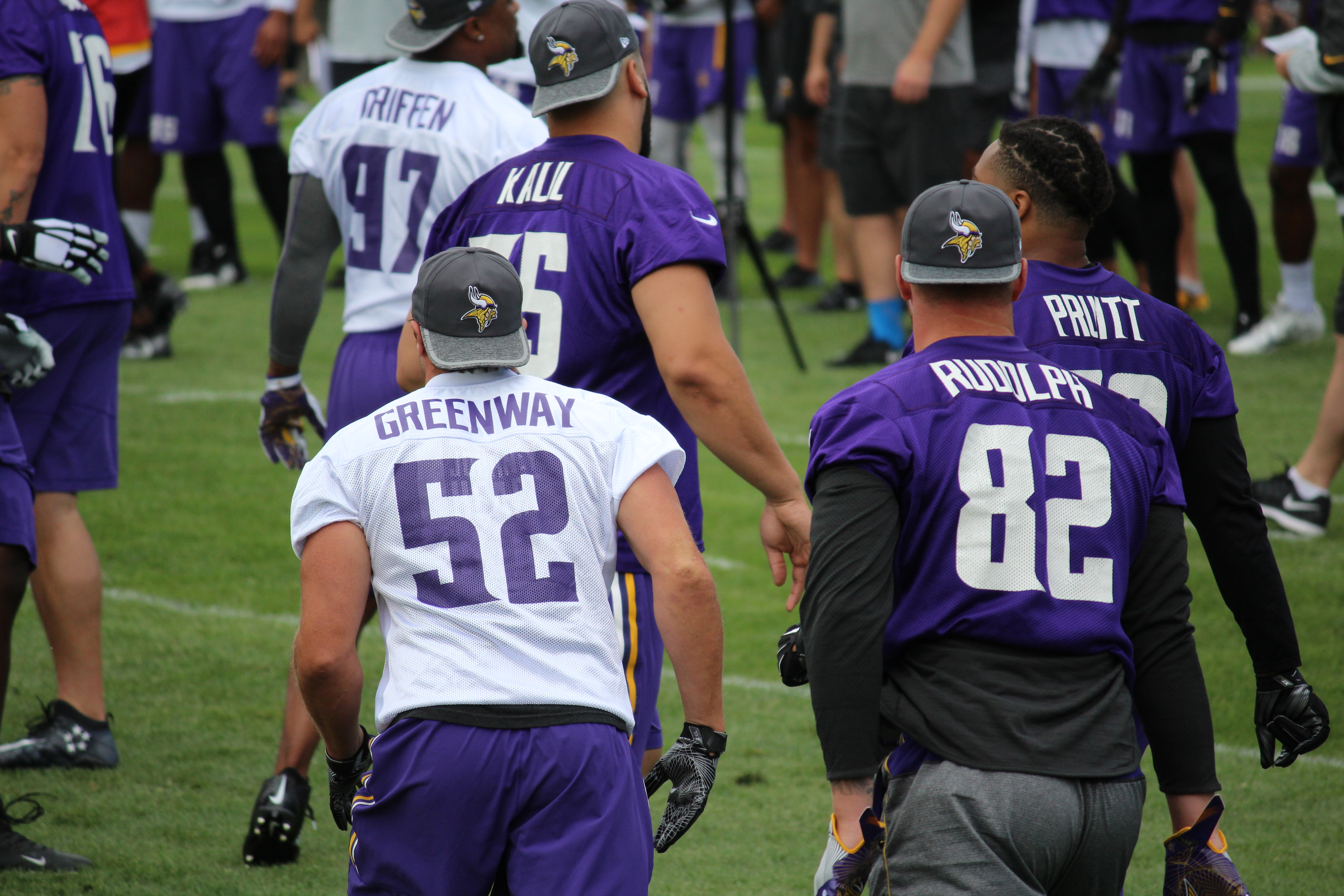 Chad Greenway, Kyle Rudolph, MyCole Pruitt, Matt Kalil, Everson Griffen